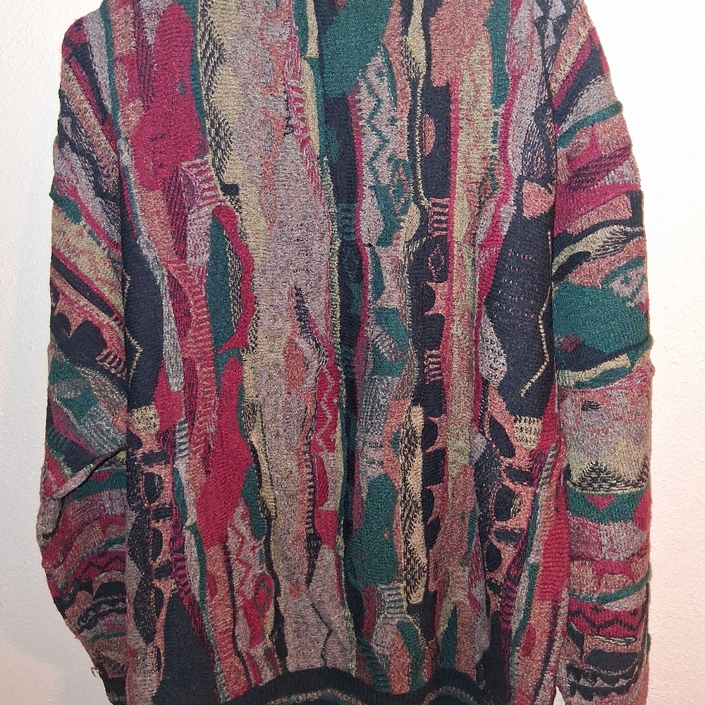VTG Protege I Collection Sweater 3D Textured Knit Coogi Style Cosby Men’s XL - Picture 7 of 7